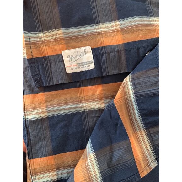 Woolrich plaid button down shirt sleeve shirt for men size xl - Picture 6 of 8